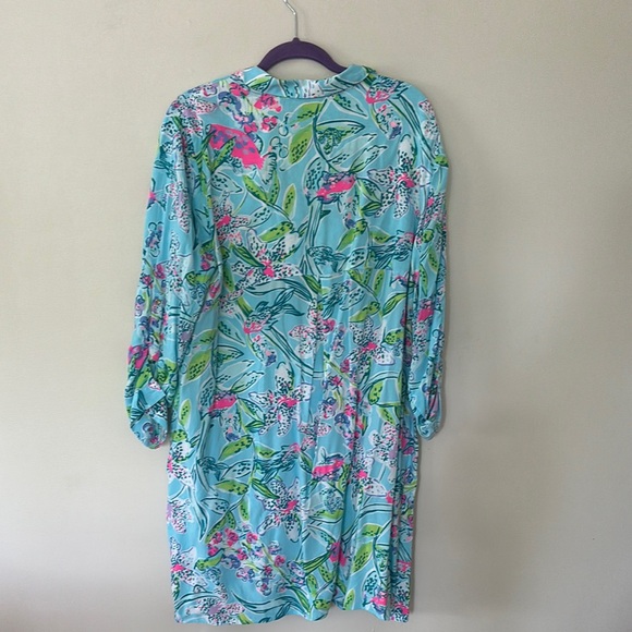 Lilly Pulitzer Lilith Tunic Dress Bali Blue XL Lightweight PERFECT NEW~ NWT - Picture 6 of 8
